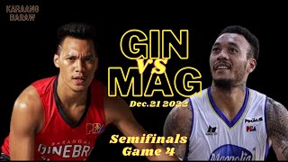 Ginebra vs magnolia Game 4 Semifinals  Dec 21 2022 [upl. by Ilrebmik]