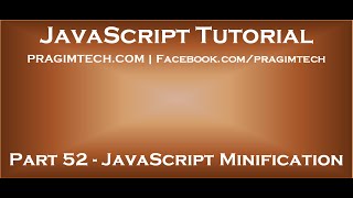 JavaScript Minification [upl. by Solly]