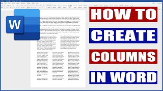 How to create columns in Word  Microsoft Word Tutorials [upl. by Ahsrav]