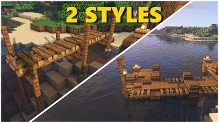 Minecraft How to Build a Simple Fishing Dock  Tutorial [upl. by Amhsirak]