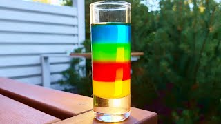 How To Make a RAINBOW WATER  Sugar Water Density Experiment [upl. by Isabelita]