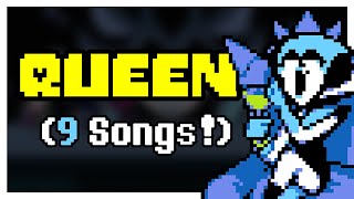 DELTARUNE  All songs with the quotQueens Themequot leitmotif Chapter 2 [upl. by Sawyor]