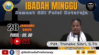 IBADAH MINGGU 28 JANUARI 2024  GKI PNIEL KOTARAJA [upl. by Nellir]