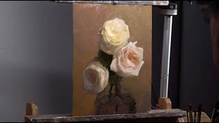 Dennis Perrin Flower Painting Demonstration – oil painting [upl. by Iliak875]