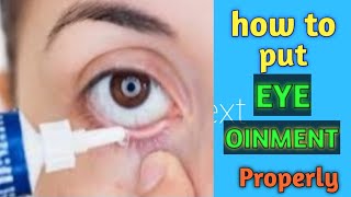 How to apply eye ointment how to use eye ointment moxifloxicin eye ointmenteyeointment docvertex [upl. by Ahsiea]