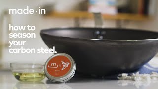 How To Season Carbon Steel  Stovetop Method [upl. by Adiuqal667]