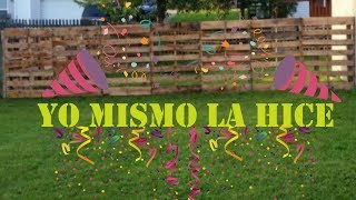 DIY pallet fence  verja de paletas hagalo usted mismo [upl. by Hourihan]