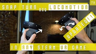 HOW TO ENABLE LOCOMOTION AND SNAP TURN in ANY SteamVR GAME  Windows Mixed Reality GUIDE [upl. by Hera]