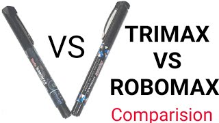 Trimax vs robomax pen comparision  robomax pen review  reynold trimax pen review [upl. by Kayle]