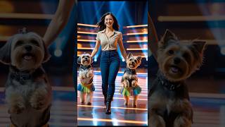 A woman and her dancing dogs gottalentmagician dance gottalentshortscães viralvideo show [upl. by Rita138]