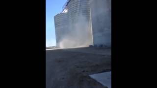 Grain Elevator Collapse in Hannaford ND [upl. by Ebneter]