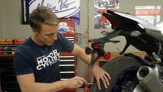 How To Plug A Motorcycle Tire  MC GARAGE [upl. by Davies]