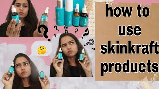 How to use SKINKRAFTbright serum amp night serum products in hindi [upl. by Mcnutt]