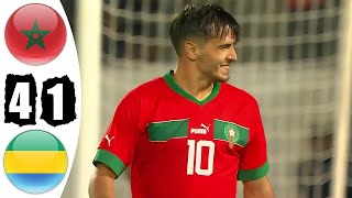 Morocco vs Gabon 41  All Goals amp Highlights  2024 [upl. by Aaronson]