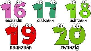 GERMAN Numbers Song 120  Zählen von 1 bis 20  Zahlenlied Zahlen Lernen [upl. by Jay]