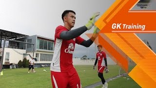 SuphanFC TV  GK Training  บรรยากาศการซ้อมผู้รักษาประตูทีมสุพรรณบุรี เอฟซี 14515  HD [upl. by Iila]