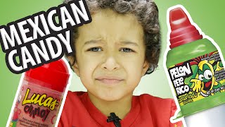 Mexican Candy Tasting  Spicy amp Sour Funny Kid Reactions Video [upl. by Anailuj]