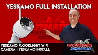 Yeskamo Floodlight WIFI Camera  Yeskamo install [upl. by Makell]