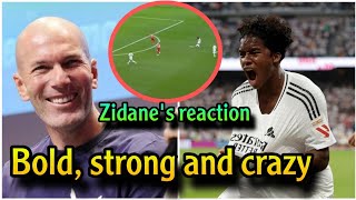 Zidanes surprising reaction and comment on Endricks unexpected goal in the Stuttgart match [upl. by Jael]