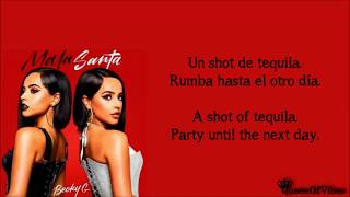 Becky G  Mala Santa Letra amp English Translation Lyrics [upl. by Chavaree19]