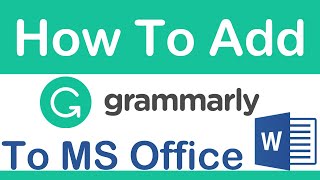 How to add grammarly to microsoft word  Premium Account  Detailed  eTechnizcom 👍 [upl. by Aerdnod]