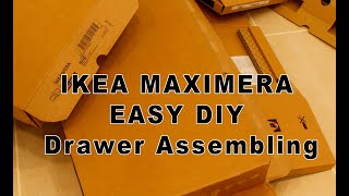 IKEA MAXIMERA Drawer Assembling with Voxtorp Front DIY [upl. by Rolanda420]