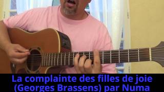 La complainte des filles de joie Georges Brassens reprise à la guitare Cover 1961 [upl. by Inttirb]