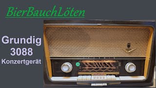 Grundig 3088 Konzertgerät Röhrenradio Reparatur Überarbeitung [upl. by Bostow990]