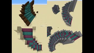 Curved Staircase Minecraft Tutorial [upl. by Zanas]