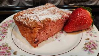 2 Ingredient Strawberry Cake Easy Dessert  Next Level Strawberry Shortcake  The Hillbilly Kitchen [upl. by Shirline398]