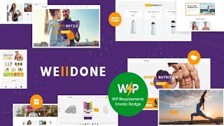 Welldone  Sports amp Fitness Nutrition and Supplements Store WordPress Theme Free Download [upl. by Nele523]