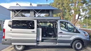 Modular Pop Top Ford Transit Camper Van Walk Through  ModVans CV1 [upl. by Yvi663]