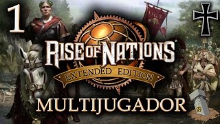 Rise of Nations Extended Edition  1ª Partida Multijugador Romanos [upl. by Jamill]