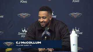 CJ McCollum on win vs MIN Zion Williamson  Pelicans vs Timberwolves Postgame Interview 121123 [upl. by Naitsihc250]