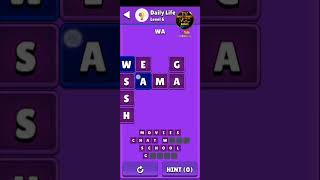 Wordoo game Name Words Level Daily use Life 10 Complete TapCent Earning App Muzamal Game Center [upl. by Releyks]