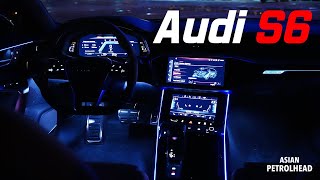 2021 Audi S6 Night Drive  Moodlamp and Matrix LED headlamp amp more [upl. by Adine269]