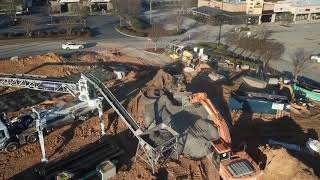 Schwing Loop Belt Backfilling Underground Retention Pond [upl. by Nirehtac649]