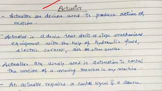 Actuator and its types Hydraulic Actuator  lecture 26IOT [upl. by Lavro]