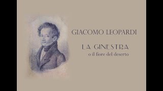 GIACOMO LEOPARDI  LA GINESTRA [upl. by Amelita339]