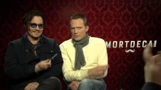 Johnny Depp quotCrime caper movies are cool  Ill do morequot Mortdecai interview with Paul Bettany [upl. by Ynnod]