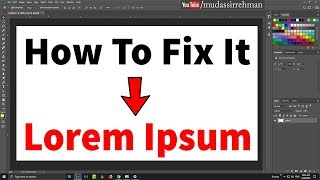 How To Disable Lorem Ipsum Text in Photoshop CC [upl. by Notneuq]