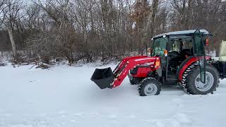 Massey Ferguson 1835m three range test through 56 inches of fresh snow [upl. by Akihc]