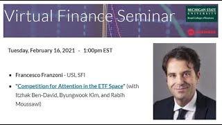 Virtual Finance Seminar  Francesco Franzoni  2162021 [upl. by Lauter]