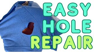 Sewing Holes in Clothes  Sewing Hacks  Easy Repair  Repair Armpit Hole [upl. by Orvah]