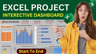 Full Excel Project With Interactive Dashboard  Excel Tutorial for Beginners [upl. by Uriel]