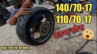 MRF best tyre for all bikes 🤩 1407017  1107017  Price in wholesale 😳  mrftyre mrftyres [upl. by Heidy491]