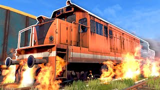 MY TRAIN CRASHED amp EXPLODED  Derail Valley Gameplay  VR Train Simulator Game [upl. by Illoh]