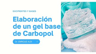 Gel de Carbopol 940 elaboracion y caracteristicas prácticas [upl. by Petronilla]