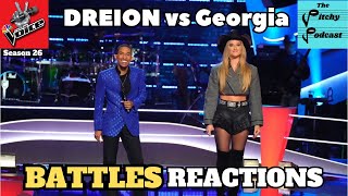 NBCs The Voice Season 26 Battles REACTIONS DREION vs Georgia [upl. by Enrique]