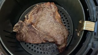 Air Fryer T Bone Steak  How To Cook T Bone Steaks In The Air Fryer  Perfect Air Fryer Steak Recipe [upl. by Annahsit]